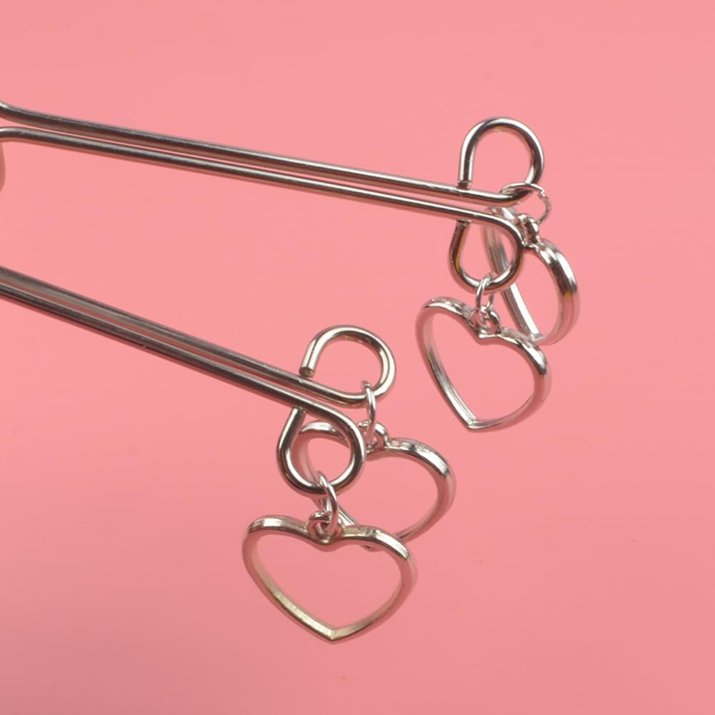 Silver Heart Nipple Clip Ring 