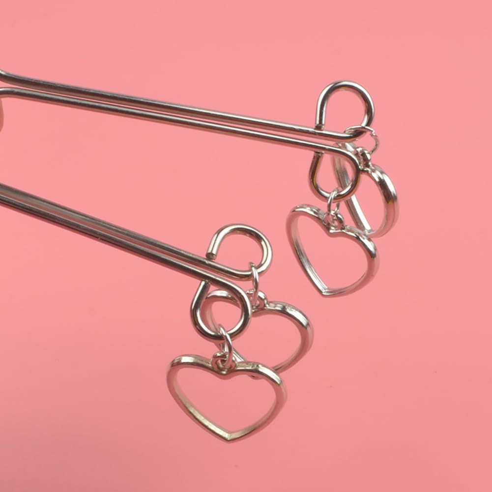 Silver Heart Nipple Clip Ring