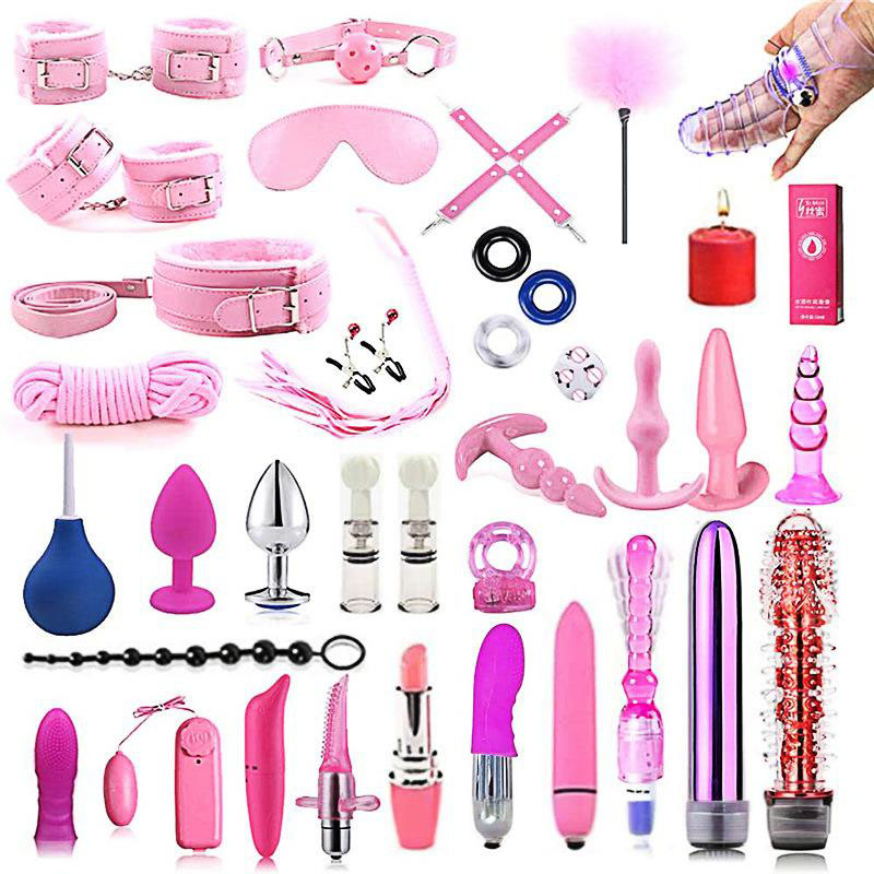 Bdsm Bed Straps Restraints Sex  38 Pcs Set - Pink - image 4