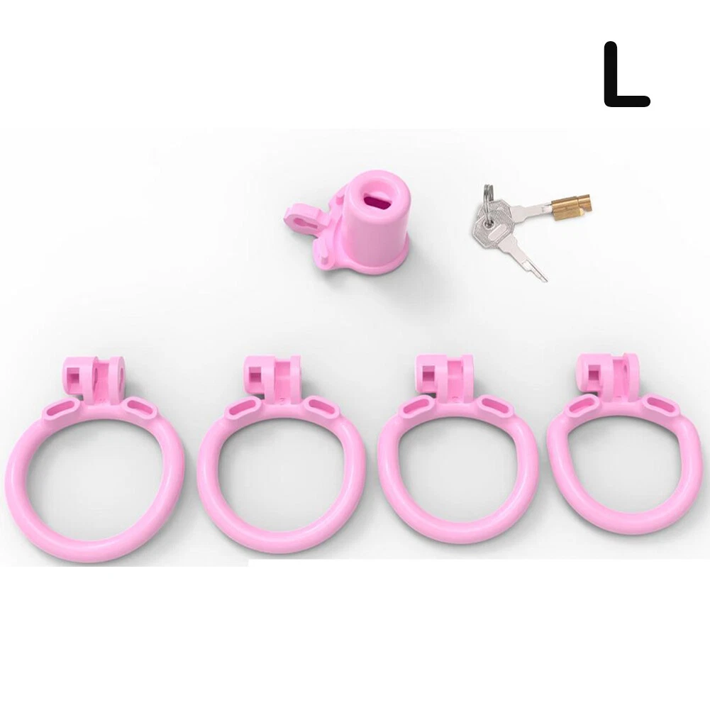 Narrow Sissy Chastity Cage With 4 Sizes Rings And Invisible Lock-WeLovePlugs