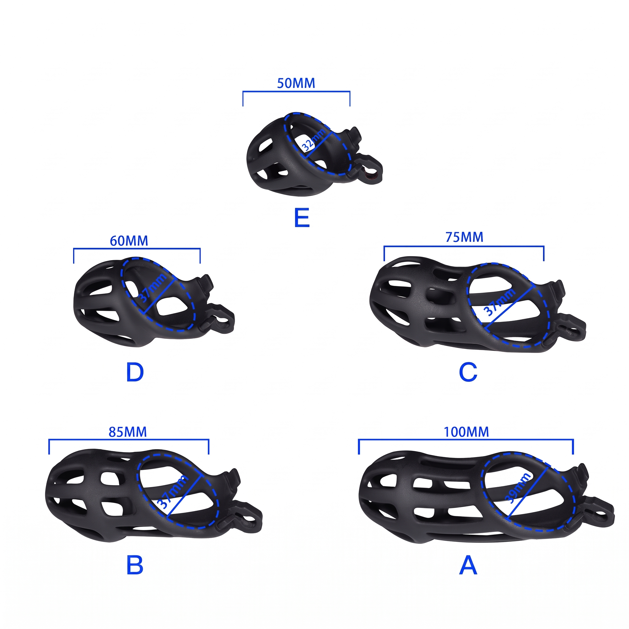 Chastity Cage with 4 Rings & Key - image 12