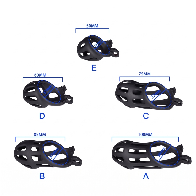 Chastity Cage with 4 Rings & Key - image 12