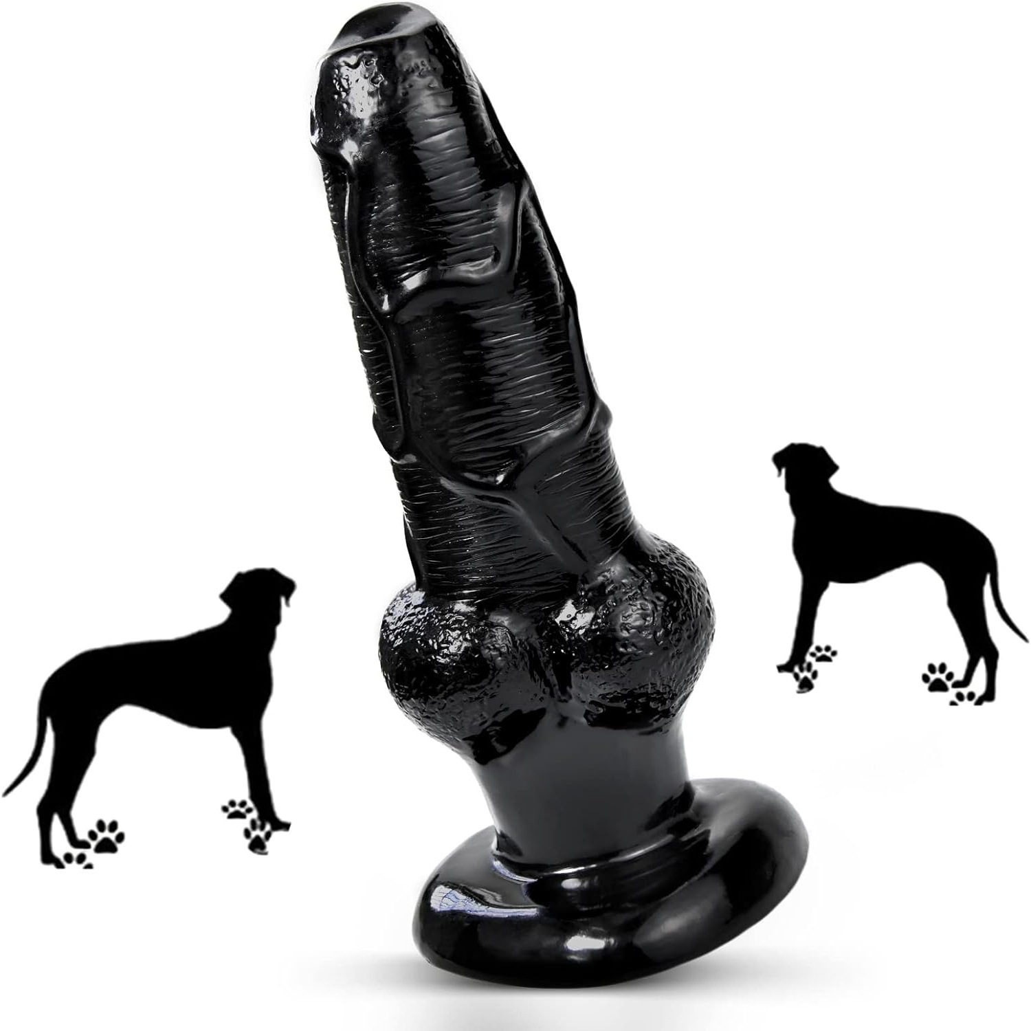 Realistic Dog-Shaped Dildo - Black - image 4