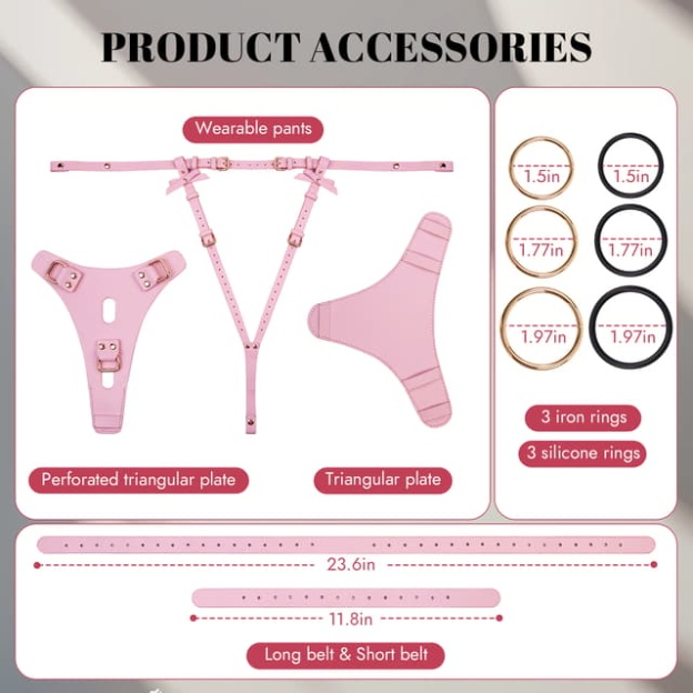 Beginner-Friendly Adjustable Strap-On Harness Kit with Multi-Ring Support System - image 6