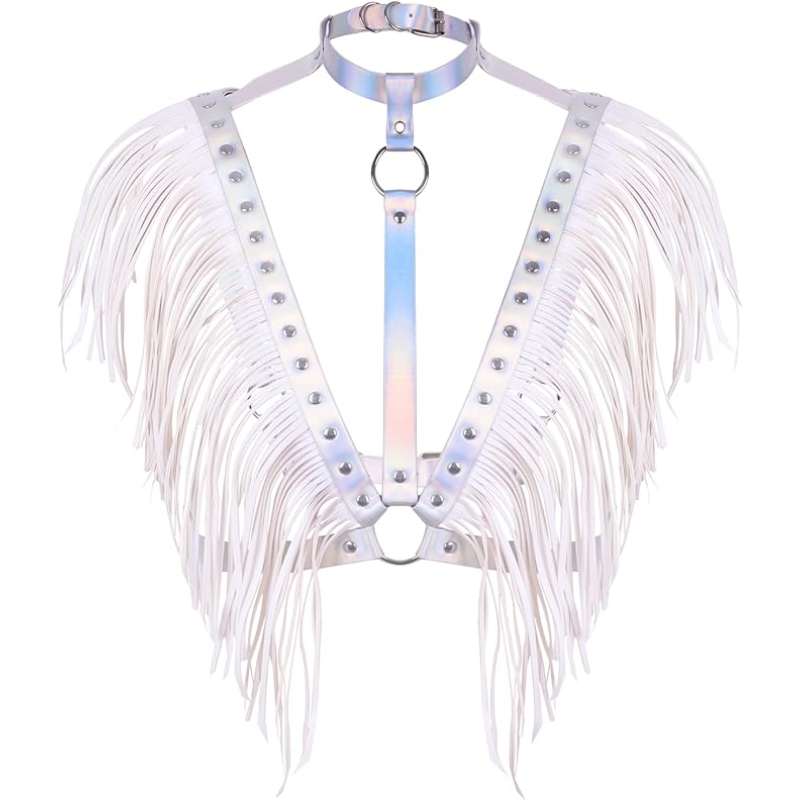 FlexLuxe Adjustable Lingerie Harness Tassel Cape-WeLovePlugs