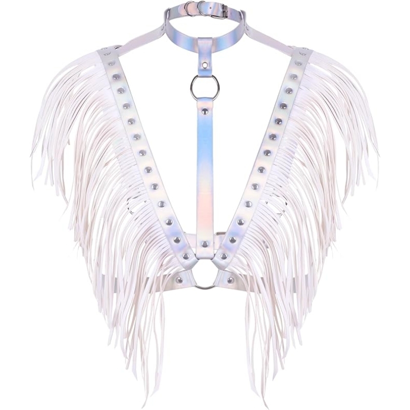 FlexLuxe Adjustable Lingerie Harness Tassel Cape-WeLovePlugs