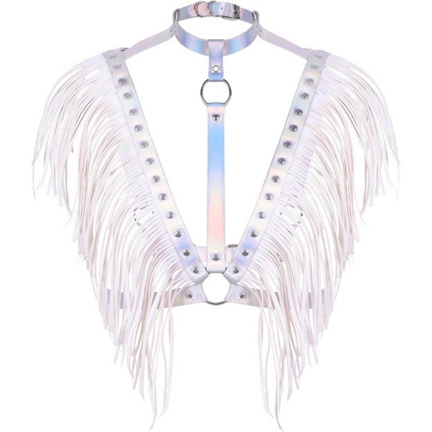 FlexLuxe Adjustable Lingerie Harness Tassel Cape-WeLovePlugs