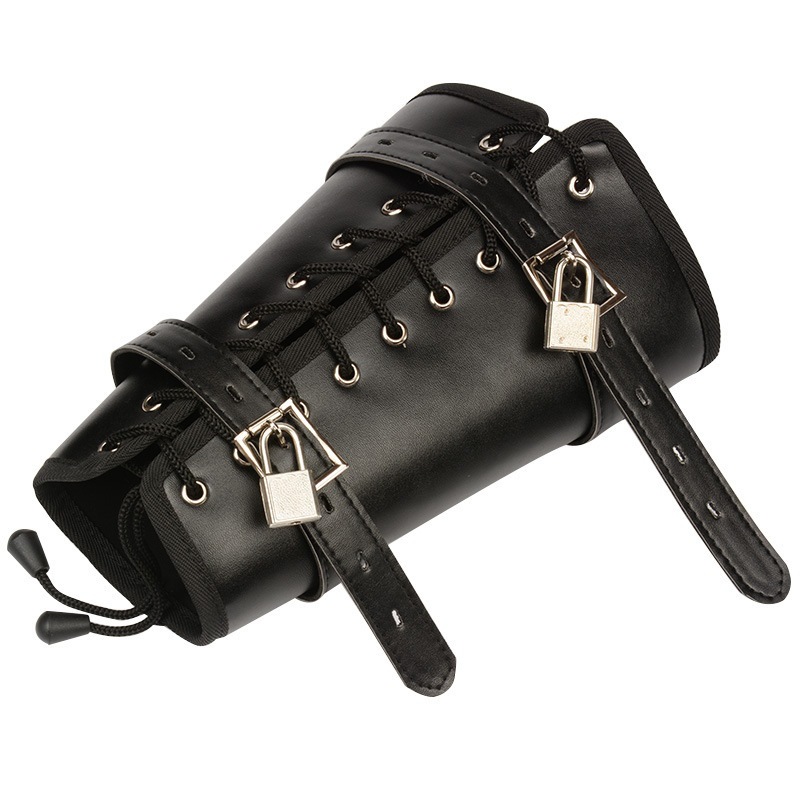 BDSM Leather Calf Ankle & Hand Arm Bondage Restraints Adjustable Straps -WeLovePlugs