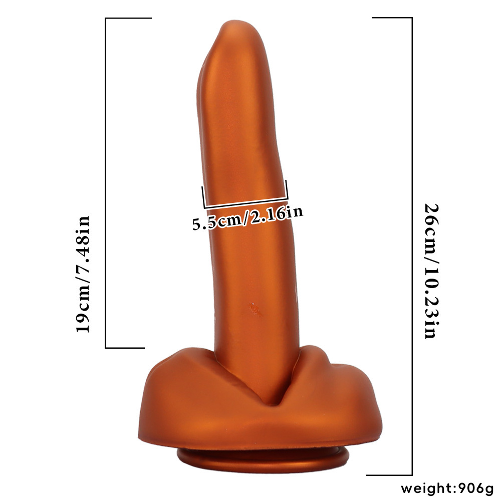 Long Tongue-inspired Silicone Dildo - Coffee - image 6