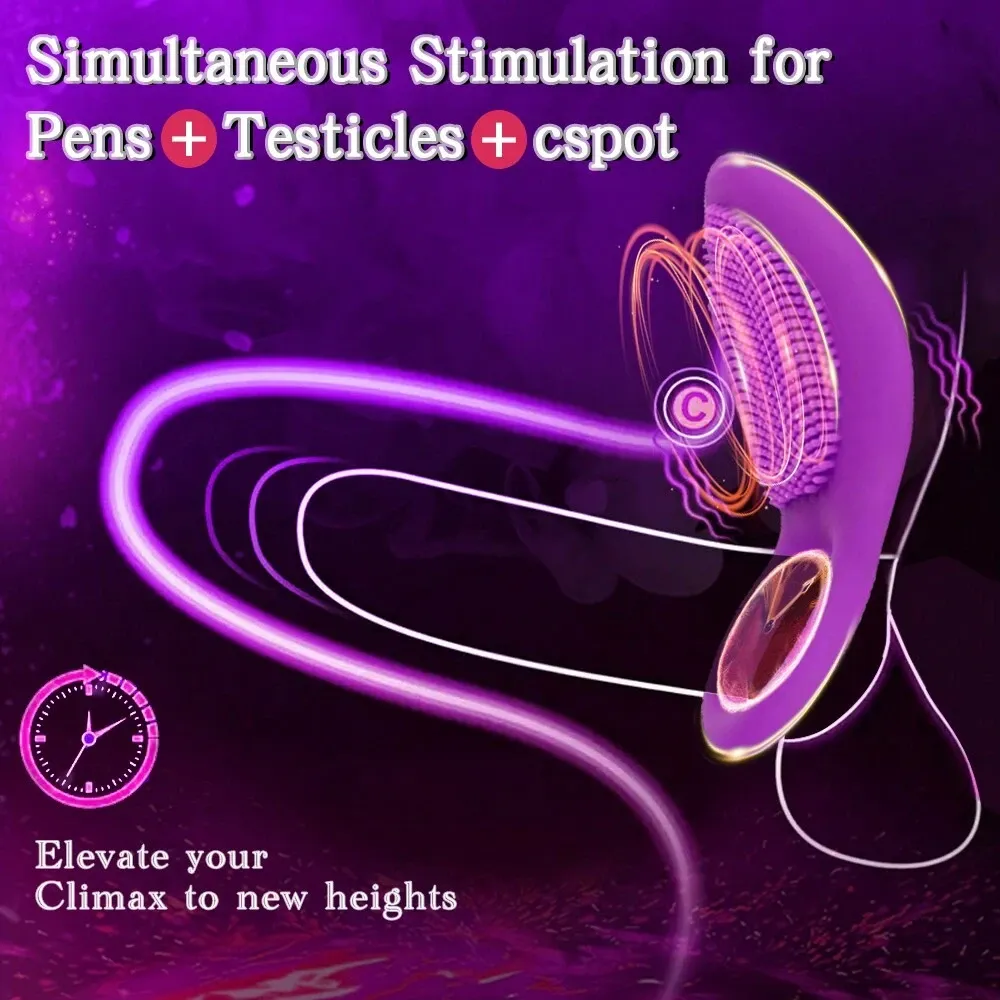 10-Speed Vibrating Cock Ring - Rechargeable Stretchy Silicone Ring for Couples-WeLovePlugs