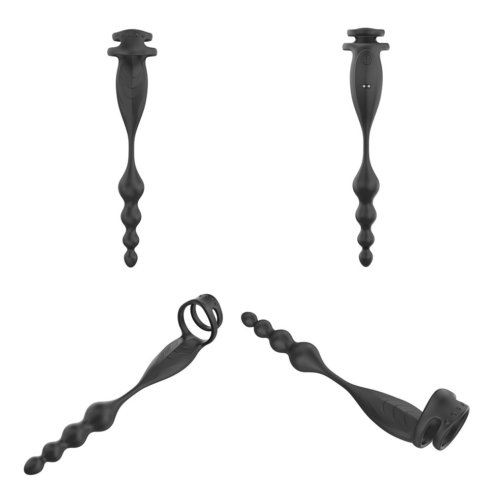 App-Controlled Beaded Cock Ring Penis Sleeve – 9 Vibration Modes for Couples-WeLovePlugs