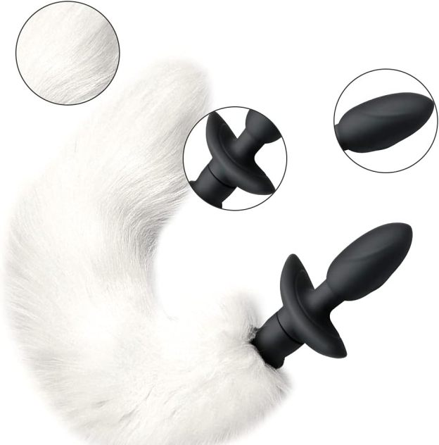 Remote Vibrating Foxy Butt Tail Silicone Anal Plug 