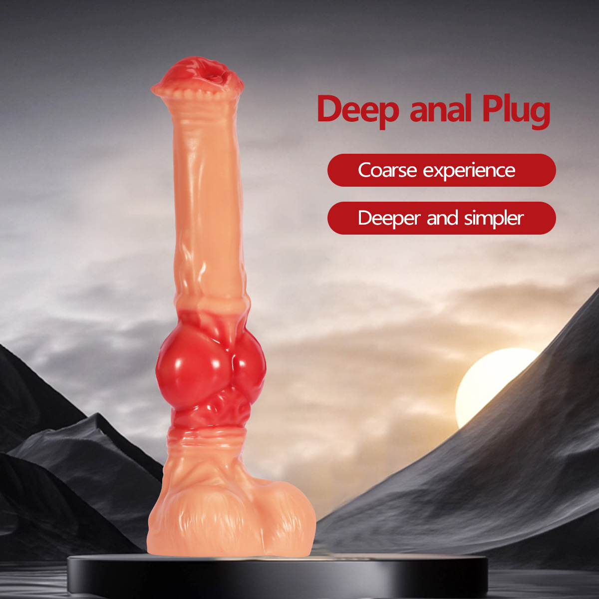 Flexsuction Anal Plug Monster Wolf Dog Dildo-WeLovePlugs