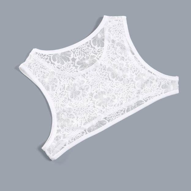 Men Tank Top Vest Lace Sleeveless Shirt Bra - image 3