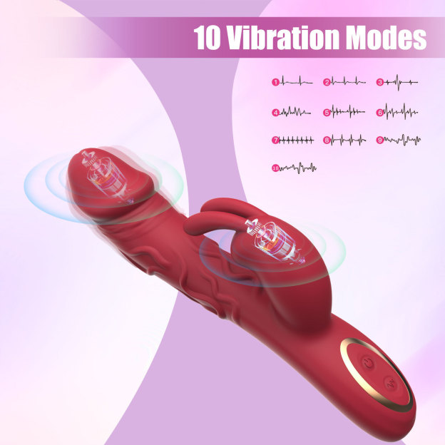10-Mode Silicone Dual-Stimulation Rabbit Vibrator-WeLovePlugs