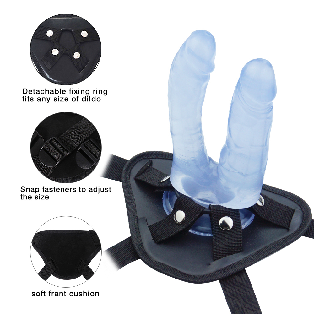 Realistic Suction Cup Double End Strap On Dildo – Wearable & Hands-Free