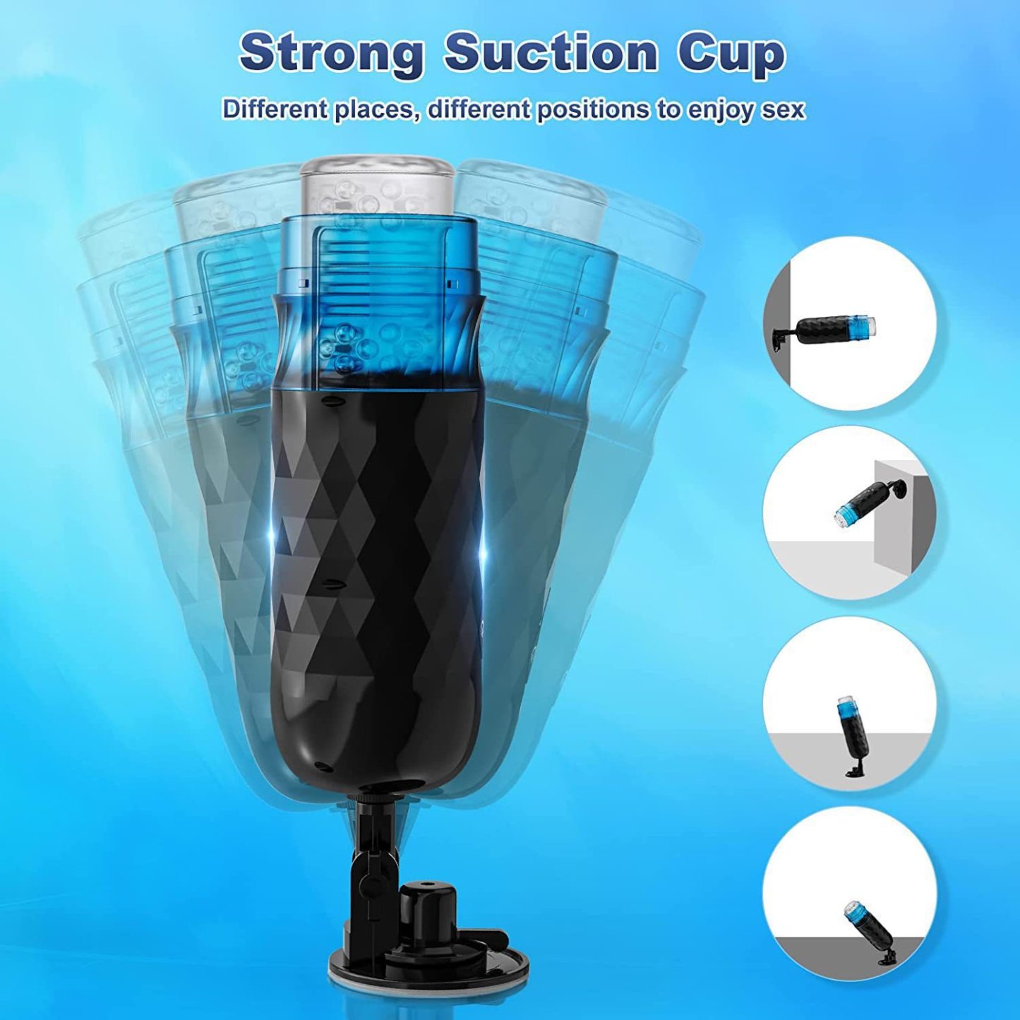Auto-Stroking Masturbator – Thrusting/Rotating Male Toy with 8 Modes
