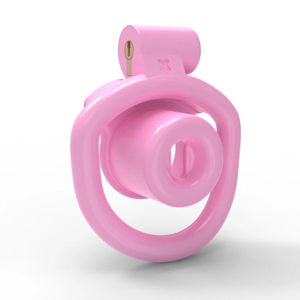 Narrow Sissy Chastity Cage With 4 Sizes Rings And Invisible Lock-WeLovePlugs