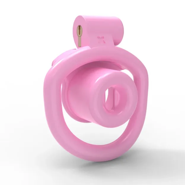 Narrow Sissy Chastity Cage With 4 Sizes Rings And Invisible Lock-WeLovePlugs