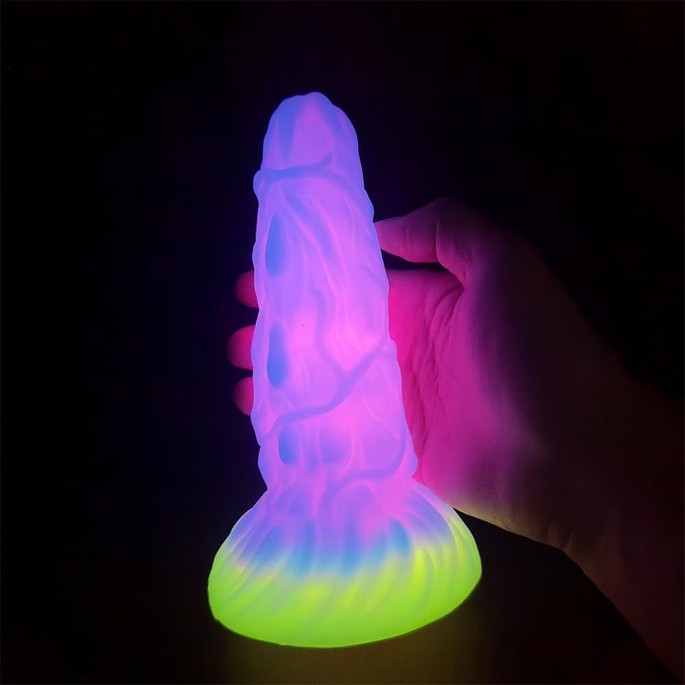 7.08'' Fantasy Monster Dildo with Multi-Texture Design & Glow-in-the-Dark Effect - image 6
