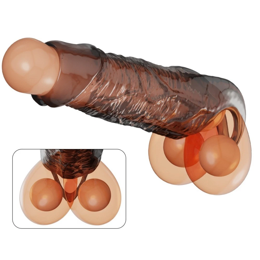Textured Penis Extender Sleeve - 4.92'' - image 6