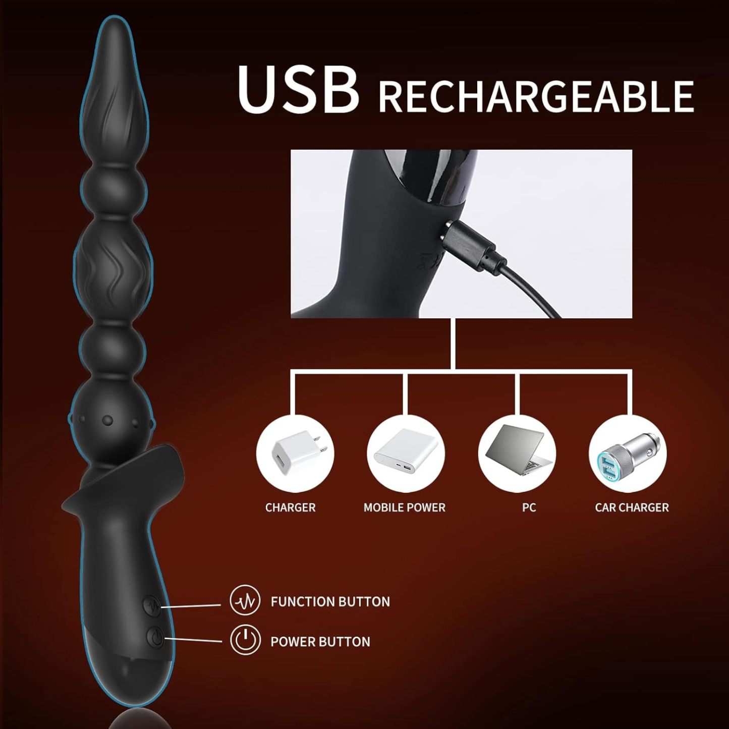 Triple Motor Anal Vibrator – 10 Speed