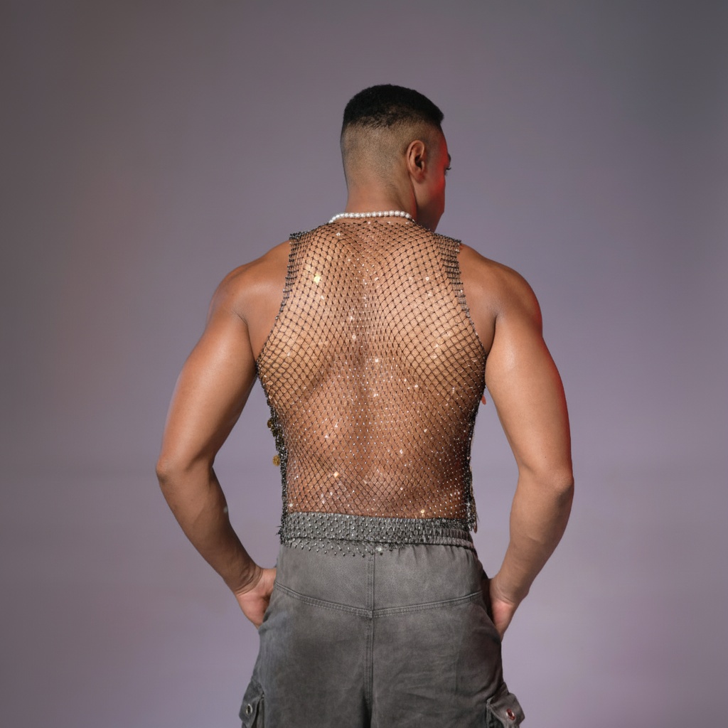 Starluxe Mesh Sparkle Top – Style F - image 3