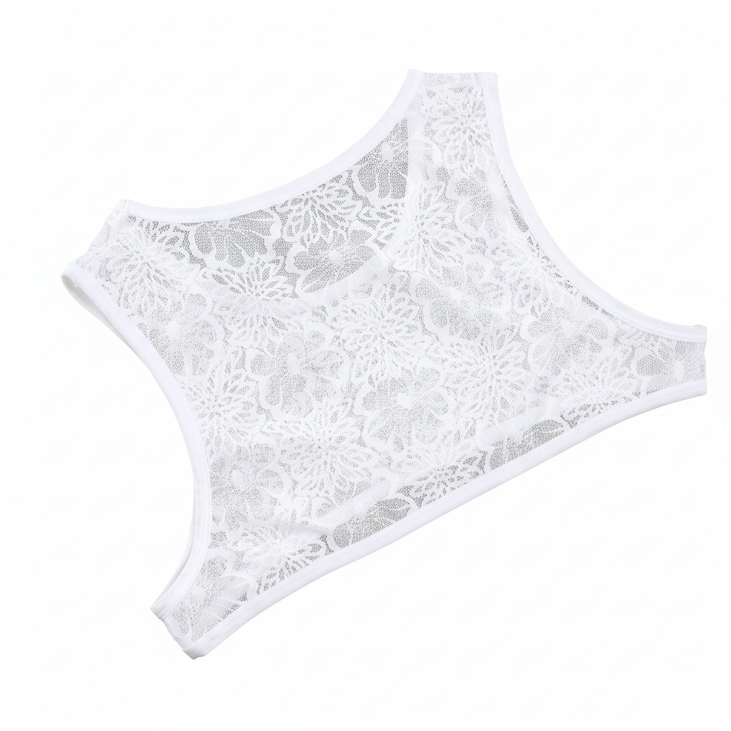 Men Tank Top Vest Lace Sleeveless Shirt Bra - White - XXL - image 9