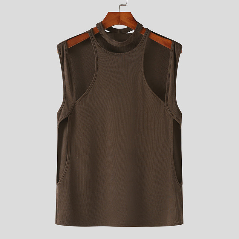 Slim-fit Streetwear T-shirt - Coffee - XXXL - image 1