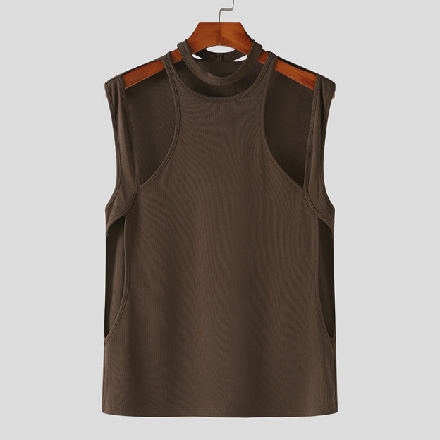 Slim-fit Streetwear T-shirt - Coffee - XXXL - image 1