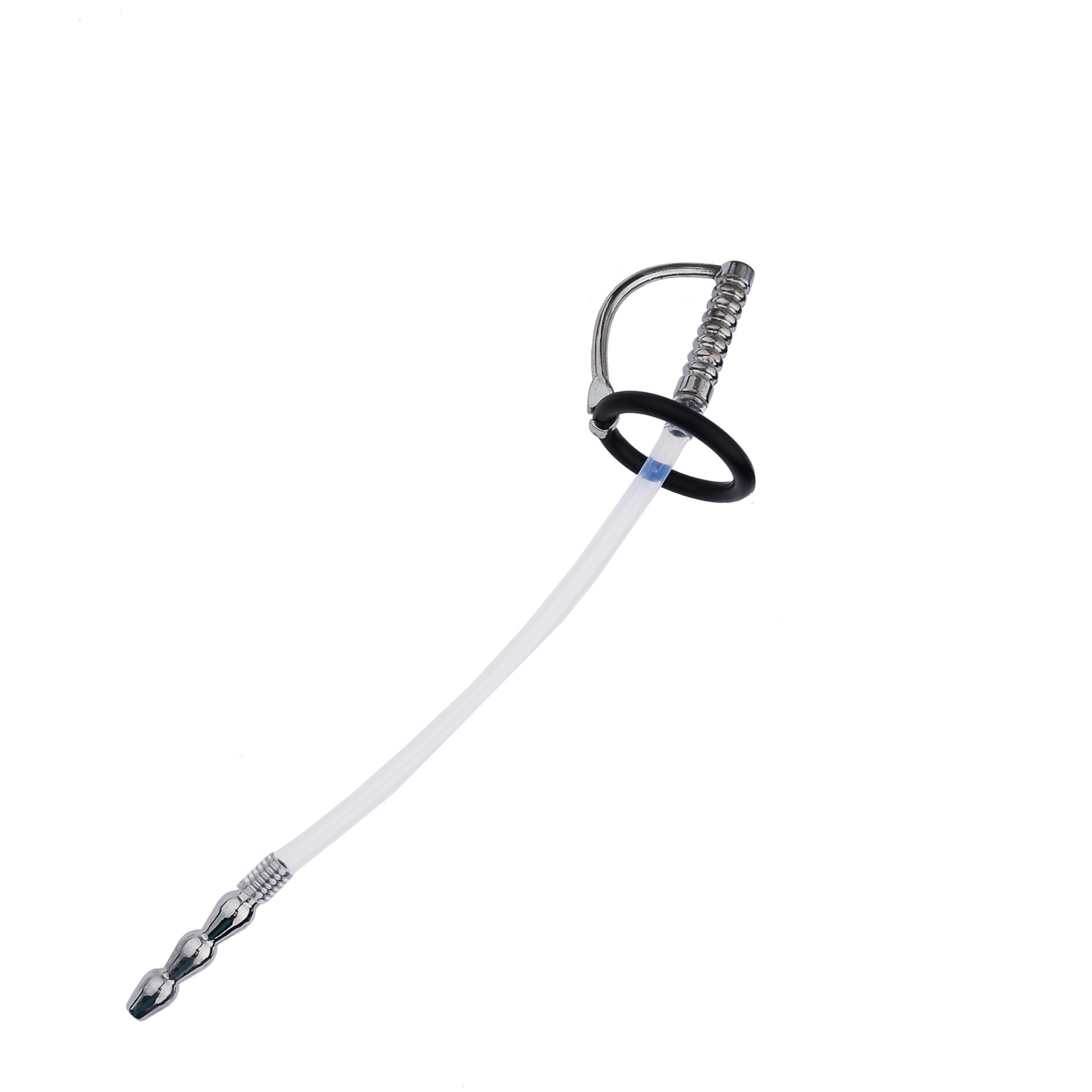 Urethral Sound with Silicone Catheter Tube  -WeLovePlugs