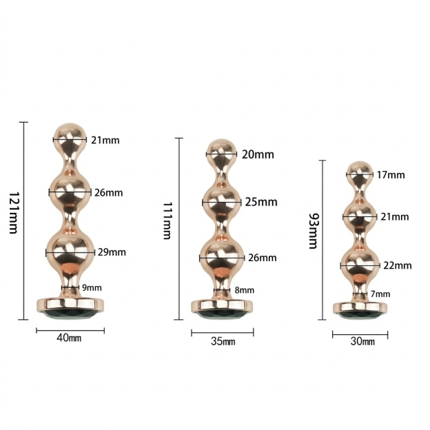 Rose Gold Metal Plug Set - image 3
