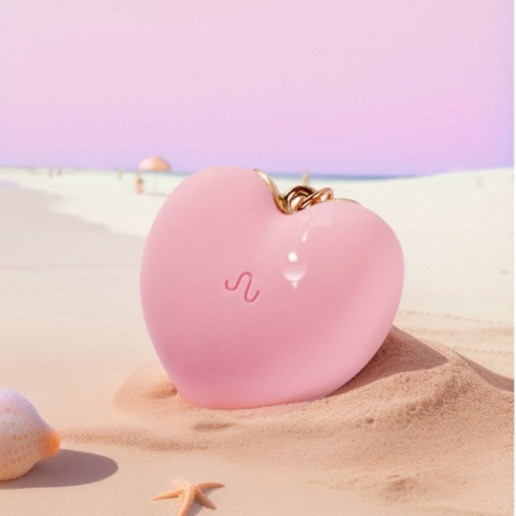 PearlCharm Heart Mini Vibrator - Pink - image 1