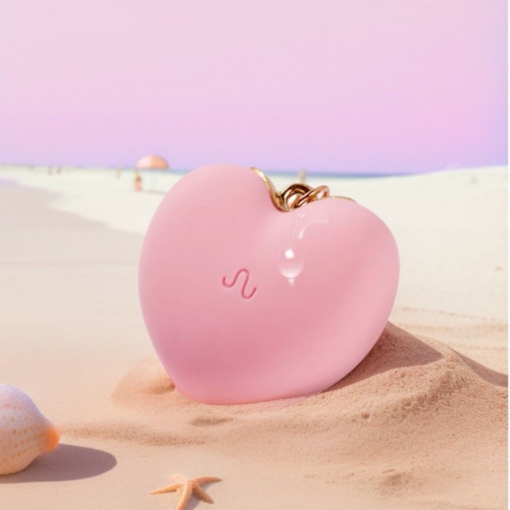 PearlCharm Heart Mini Vibrator - Pink - image 1
