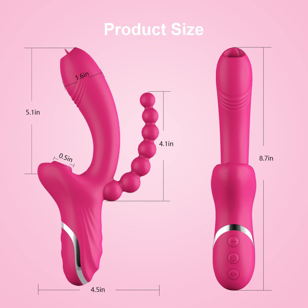 G Spot Pearl Dual Beaded Rabbit Vibrator Wand-WeLovePlugs