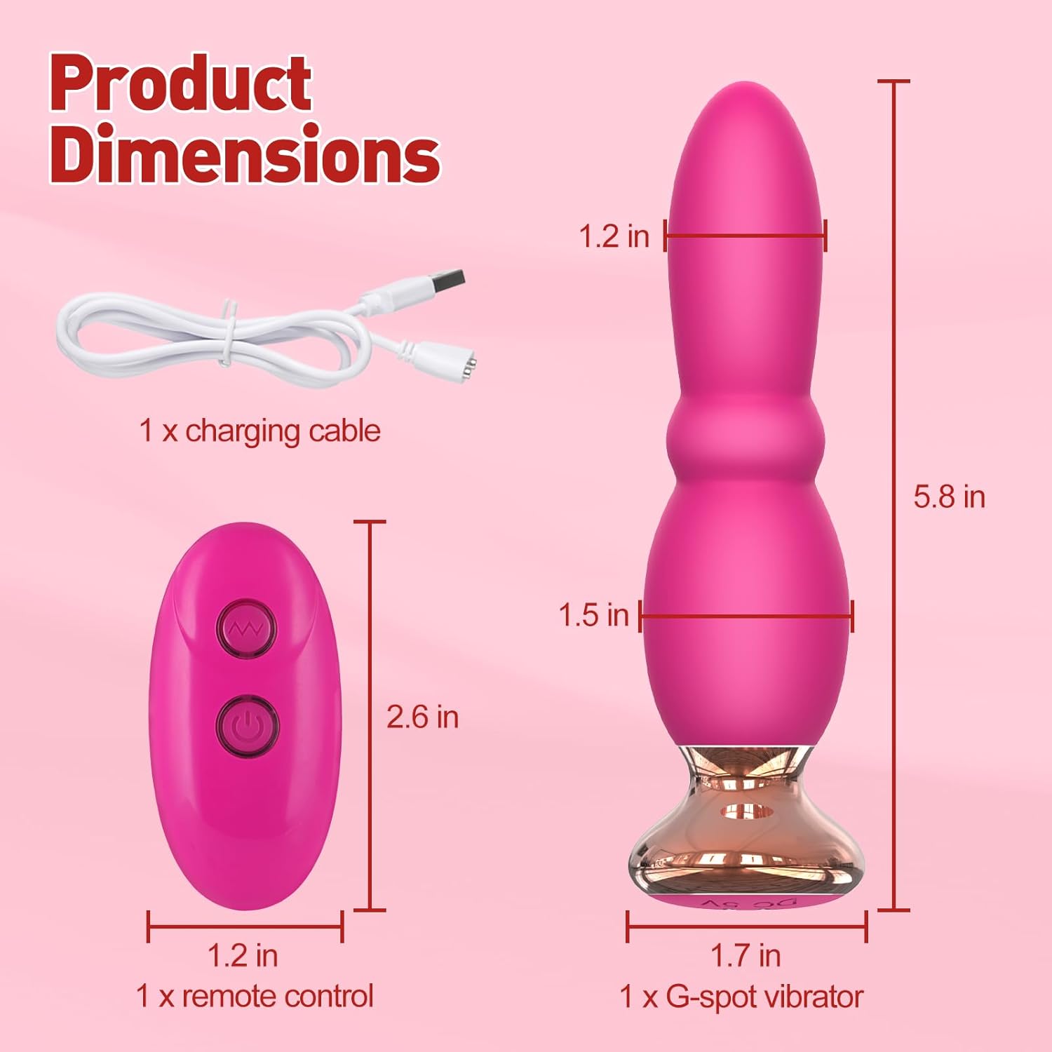 Small Waist G-Spot Vibrator - 10 Modes Waterproof & Remote Control