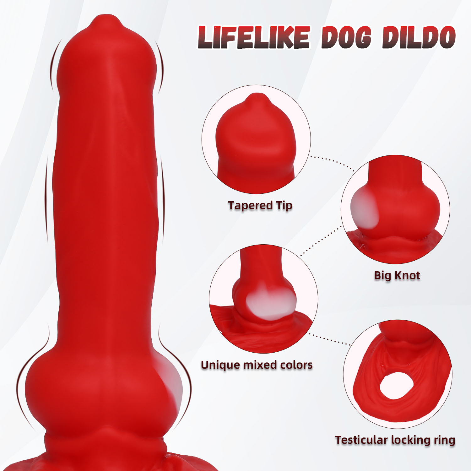 Alpha Canine Knot Fantasy Silicone Dildo - image 4