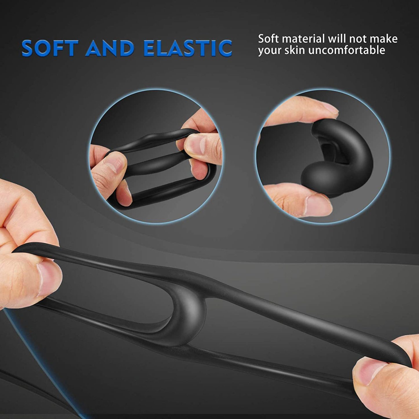 Double Cock Ring for Men – Stretchy Silicone Erection Enhancer & Delay Ejaculation Support-WeLovePlugs