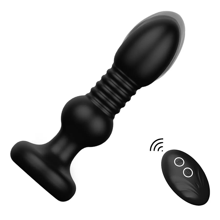 Vibrating Thrusting Silicone Butt Plug -WeLovePlugs