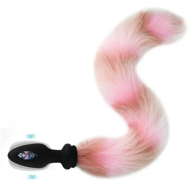 Multicolor Fox Tail Light Up Butt Plug with Remote 