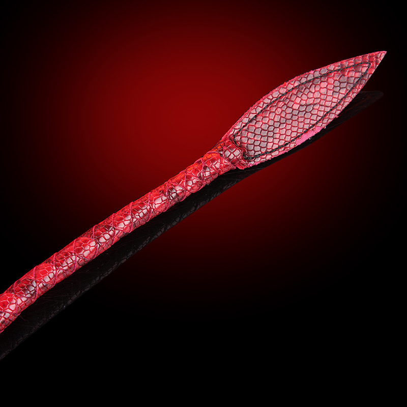 Crimson Dragon Tail Vegan Leather Whip - image 2