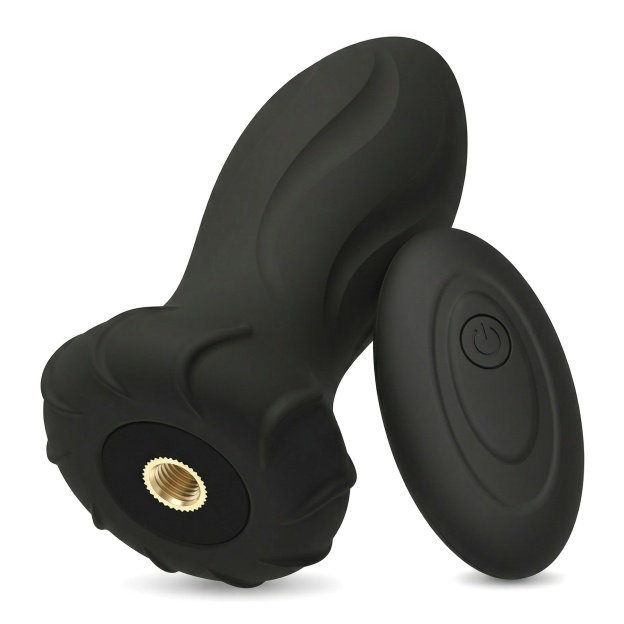 Remote Control Spiral Texture Vibrating Anal Massager - image 9