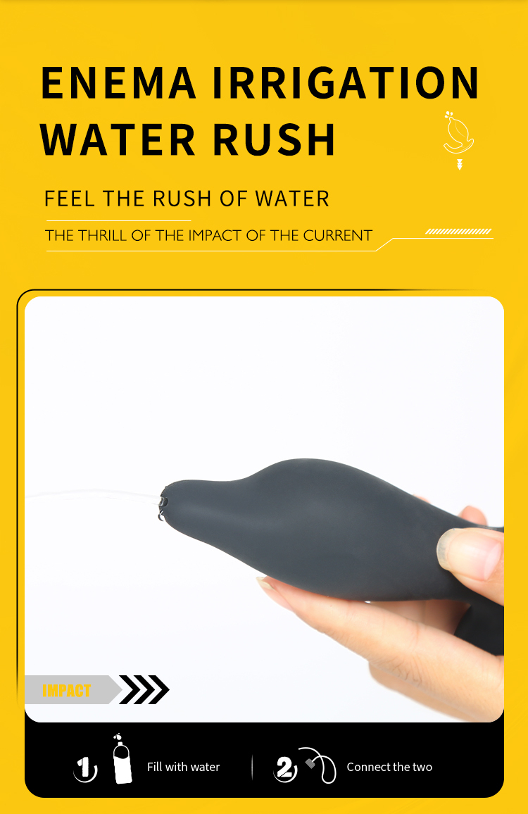 Inflatable & Detachable Enema Butt Plug
