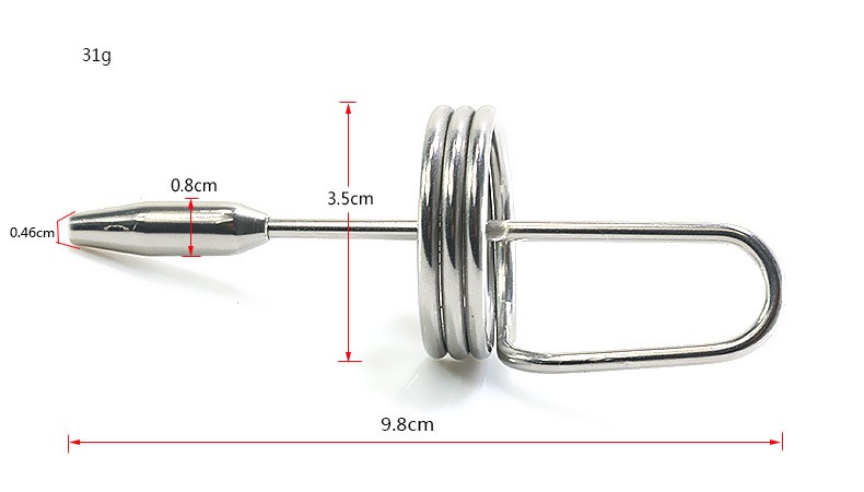 Penis Plug with Coiled Glans Ring -WeLovePlugs