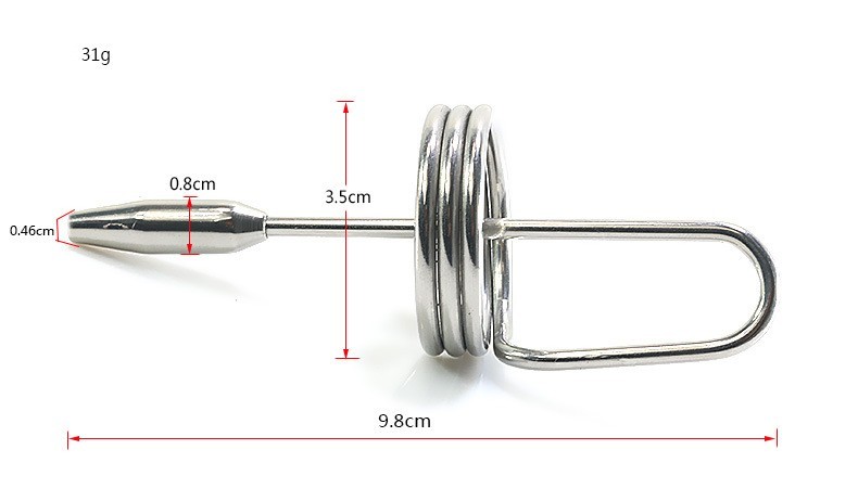 Penis Plug with Coiled Glans Ring -WeLovePlugs