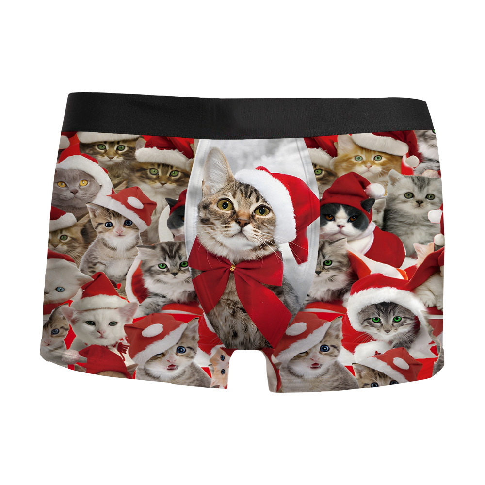 Christmas Cats Boxer Shorts Underwear -WeLovePlugs