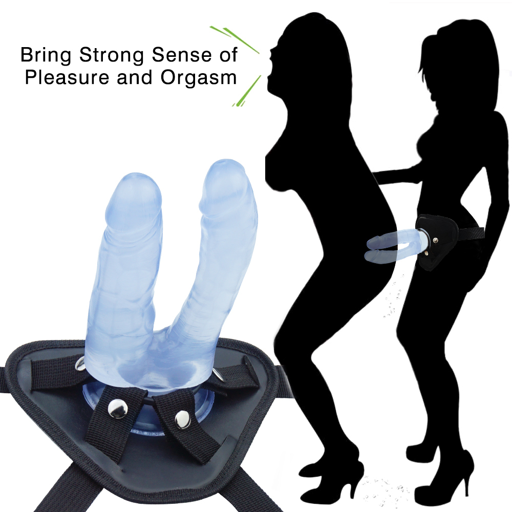 Realistic Suction Cup Double End Strap On Dildo – Wearable & Hands-Free