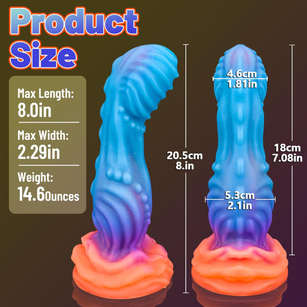 Luminous Fantasy Knot Silicone Dildo – 8 Inches - image 6
