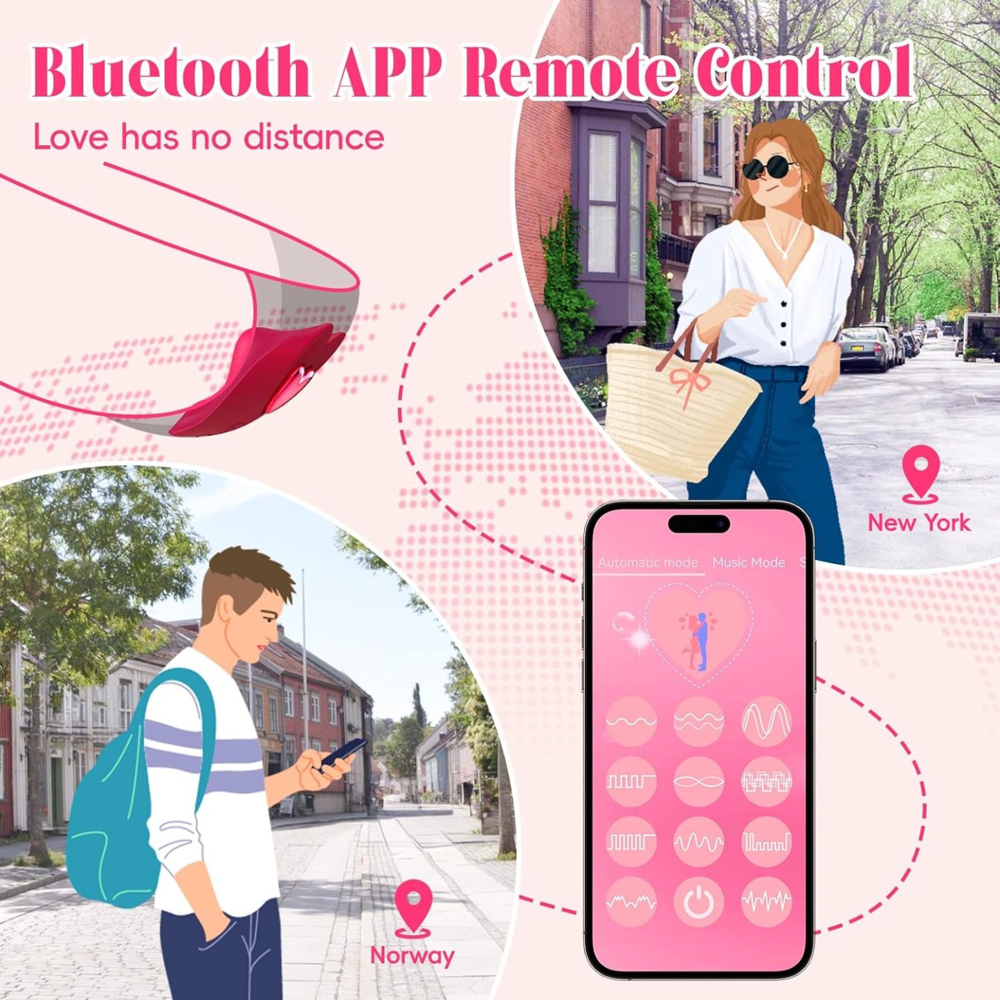 Remote Control Butterfly Vibrator App Cellphone Wearable Couple Vibrator