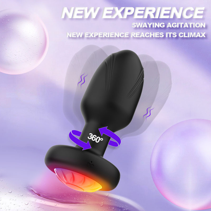 Light Up Vibrating 360° Rotating Butt Plug -WeLovePlugs